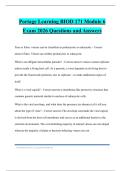 Portage Learning BIOD 171 Module 6 Exam 2026 Questions and Answers
