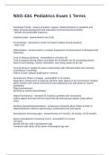 NSG-434&period; Pediatrics Exam 1 Terms Questions and Answers Graded A&plus;