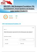 WGU D276 - Web Development Foundations &vert; PA&vert; Pre-Assessment &vert; 103 Actual Questions and Answers Latest Updated 2025&sol;2026 &lpar;Graded A&plus;&rpar;