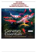 Genetics Essentials 5th Edition Test Bank &ndash; Complete Solutions for Pierce Textbook