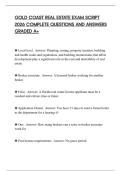 GOLD COAST REAL ESTATE EXAM SCRIPT 2026 COMPLETE QUESTIONS AND ANSWERS GRADED A&plus;