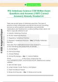FFA Veterinary Science CDE Written Exam  Questions and Answers &lpar;100&percnt; Correct  Answers&rpar; Already Graded A&plus;