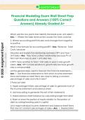 Financial Modeling Exam Wall Street Prep  Questions and Answers &lpar;100&percnt; Correct  Answers&rpar; Already Graded A&plus;