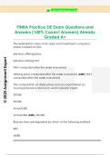 FINRA Practice SIE Exam Questions and  Answers &lpar;100&percnt; Correct Answers&rpar; Already  Graded A&plus; 