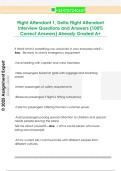 Flight Attendant 1&comma; Delta Flight Attendant  Interview Questions and Answers &lpar;100&percnt;  Correct Answers&rpar; Already Graded A&plus; 