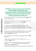 Florida 2-15 Insurance License ACTUAL  EXAM &lpar;2025&rpar; QUESTIONS AND  &lpar;elaborated&rpar; WITH COMPLETE SOLUTIONS  Questions and Answers &lpar;100&percnt; Correct  Answers&rpar; Already Graded A&plus; 
