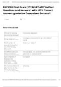 BSC1005 Final Exam &lpar;2025&rpar; UPDATE Verified Questions And Answers &vert; With 100&percnt; Correct Answers graded A&plus; Guaranteed Success&excl;&excl;