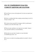 HCA 101 COMPREHENSIVE EXAM 2026 COMPLETE QUESTIONS AND SOLUTIONS