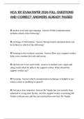 HCA 101 COMPREHENSIVE EXAM 2026 COMPLETE QUESTIONS AND SOLUTIONS