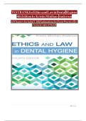 Test Bank For Ethics and Law in Dental Hygiene 4th Edition by Kristin Minihan-Anderson&vert;&vert;ISBN NO&colon;10&comma;0323761194&vert;&vert;ISBN NO&colon;13&comma;978-0323761192&vert;&vert;All Chapters&vert;&vert;Complete Guide A&plus;