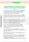 FMF ACE REQUAL Questions and Answers  &lpar;100&percnt; Correct Answers&rpar; Already Graded  A&plus;