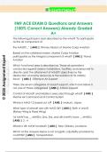 FMF ACE EXAM D Questions and Answers  &lpar;100&percnt; Correct Answers&rpar; Already Graded  A&plus;