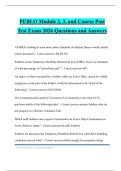 PEBLO Module 2&comma; 3&comma; and Course Post Test Exam 2026 Questions and Answers