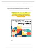 Solution Manual and Answer Guide For Fundamentals of Python&colon; First Programs 3rd Edition by Kenneth Lambert &comma; ISBN&colon; 9780357881019 &vert;&vert; Guide A&plus;