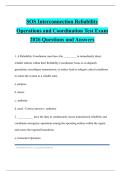 SOS Interconnection Reliability Operations and Coordination Test Exam 2026 Questions and Answers
