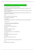 NUR 624 Exam questions and answers 