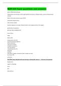 NUR 624 Exam questions and answers 
