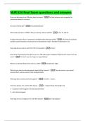 NUR 624 final Exam questions and answers 