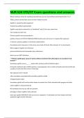 NUR 624 STD&sol;ST Exam questions and answers 