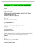 NUR 624 Test 1 Exam questions and answers 