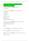 NURS 624 Electrolyte Imbalance Exam  questions and answers 
