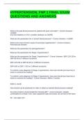 HYPERTENSION&comma; FNP 1 FINAL EXAM QUESTIONS AND ANSWERS