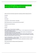MODULE 2&period;4 HYPERTENSION EXAM QUESTIONS AND ANSWERS