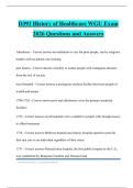 D393 History of Healthcare WGU Exam 2026 Questions and Answers