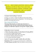 NUR 513 &ndash; DISCUSSION QUESTION&colon; REGULATORY  BODIES & SCOPE OF PRACTICE &lpar;2025&sol;2026&rpar;       VERIFIED NURSING SCHOOL ANSWER GUIDE  WITH EXPLANATIONS &vert;&vert; 100&percnt; ACCURATE  <LATEST VERSION> 
