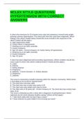 NCLEX STYLE QUESTIONS HYPERTENSION WITH CORRECT ANSWERS
