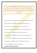PACE CERTIFICATION EXAM &lpar;ASAP&rpar; QUESTIONS AND DETAILED ANSWERS&period; EXPERT VERIFIED FOR GUARANTEED PASS&period;