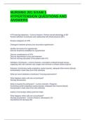 NURSING 201 EXAM 1 HYPERTENSION QUESTIONS AND ANSWERS