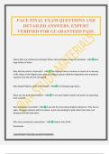 PACE FINAL EXAM QUESTIONS AND DETAILED ANSWERS&period; EXPERT VERIFIED FOR GUARANTEED PASS&period;