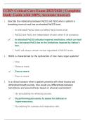 CCRN Critical Care Exam 2025&sol;2026 &vert; Complete Study Guide with 100&percnt; Accurate Answers