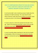 NGN ATI COMPREHENSIVE PREDICTOR 2025&sol;2026 NEWEST ACTUAL EXAM WITH COMPLETE QUESTIONS AND VERIFIED ANSWERS &vert;ALREADY GRADED A&plus;&vert; 