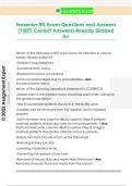Fresenius RN Exam Questions and Answers  &lpar;100&percnt; Correct Answers&rpar; Already Graded  A&plus;