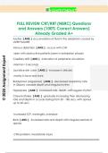 FULL REVIEW CRT&sol;RRT &lpar;NBRC&rpar; Questions  and Answers &lpar;100&percnt; Correct Answers&rpar;  Already Graded A&plus;