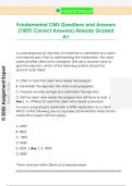 Fundamental CMS Questions and Answers  &lpar;100&percnt; Correct Answers&rpar; Already Graded  A&plus; 