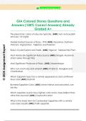GIA Colored Stones Questions and  Answers &lpar;100&percnt; Correct Answers&rpar; Already  Graded A&plus;