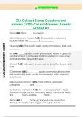 GIA Colored Stones Questions and  Answers &lpar;100&percnt; Correct Answers&rpar; Already  Graded A&plus;