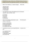 PRAXIS Elementary Education&colon; Multiple Subjects-Science &lpar;5005&rpar; Practice Test Questions &lpar;forms 1 & 2&rpar; 2025-2026