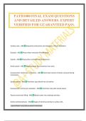 PATH1000 FINAL EXAM QUESTIONS AND DETAILED ANSWERS&period; EXPERT VERIFIED FOR GUARANTEED PASS&period;