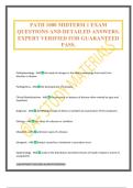 PATH 1000 MIDTERM 1 EXAM QUESTIONS AND DETAILED ANSWERS&period; EXPERT VERIFIED FOR GUARANTEED PASS&period;