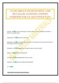 PATH 1000 EXAM QUESTIONS AND DETAILED ANSWERS&period; EXPERT VERIFIED FOR GUARANTEED PASS&period;