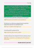 214 License EXAM comprehensive  questions &vert; FREQUENTLY MOST TESTED  QUESTIONS AND VERIFIED  SOLUTIONS&sol;GET IT 100&percnt; ACCURATE&excl;&excl;  214 License Exam Pearson Vue Questions  and Correct Answers&sol; Latest Update &sol;  Already Graded 