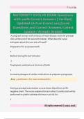MATERNITY EVOLVE EXAM Questions  with 100&percnt; Correct Answers &vert; Verified &vert;  Updated &lpar;Actual Exam&rpar; 20252026  Questions and Correct Answers&sol; Latest  Update &sol; Already Graded