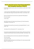 Xinnix Ground Course Final Exam Questions And Complete Solutions 2026&sol;27