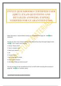 INTUIT QUICKBOOKS CERTIFIED USER &lpar;QBCU&rpar; EXAM QUESTIONS AND DETAILED ANSWERS&period; EXPERT VERIFIED FOR GUARANTEED PASS&period;