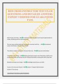 RED CROSS INSTRUCTOR TEST EXAM QUESTIONS AND DETAILED ANSWERS&period; EXPERT VERIFIED FOR GUARANTEED PASS&period;