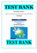 Stahl's Essential Psychopharmacology Prescriber's Guide 6th Edition Test Bank &vert; Complete Q&A &vert; All Chapters